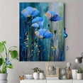 thumbnail image 4 of Blue Poppy Floral Canvas Print, Wall Art Decor for Living Room, Bedroom, Dining Room, Hallway, Office, 4 of 8