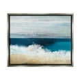 thumbnail image 2 of Stupell Industries Beach Waves Crashing Foam Panoramic Ocean View Painting Luster Gray Floating Framed Canvas Print Wall Art, Design by Sophie 6, 2 of 5