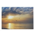 thumbnail image 1 of Birds Cutting Board, Early Morning Sunrise over the Ocean and a Bird Horizon Nature Panoramic View, Decorative Tempered Glass Cutting and Serving Board, Large Size, Blue and Orange, by Ambesonne, 1 of 1