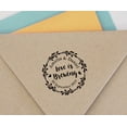 thumbnail image 4 of Printtoo Personalized&nbsp;Round Red Self Inking Wedding Favor Stamp Custom Love is Brewing Heavy Duty Rubber Stamper-40 mm, 4 of 4