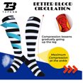thumbnail image 7 of 3 Pairs Plus size compression socks wide calf ​ 20-30 mmhg knee high circulation swelling 2XL 3XL 4XL 5XL, 7 of 7
