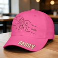 thumbnail image 2 of LIIPEE Man Baseball Cap Casual Father's Day Letter Graphic Printed Unique Handmade Customizable Hats Male Celebration Fashion Comfortable Breathable Daily Hats,Hot Pink,One Size, 2 of 3