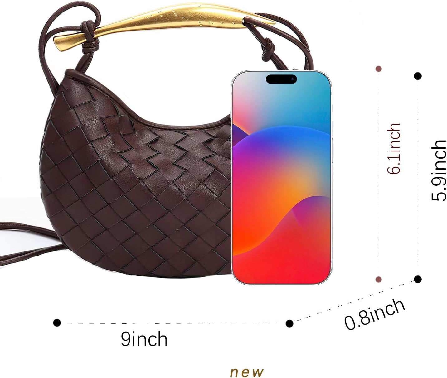 Woven Leather Dumpling Bag Dinner Handbag For Women Purse Hobo Bag Knotted Evening Bag Knotted Handbag