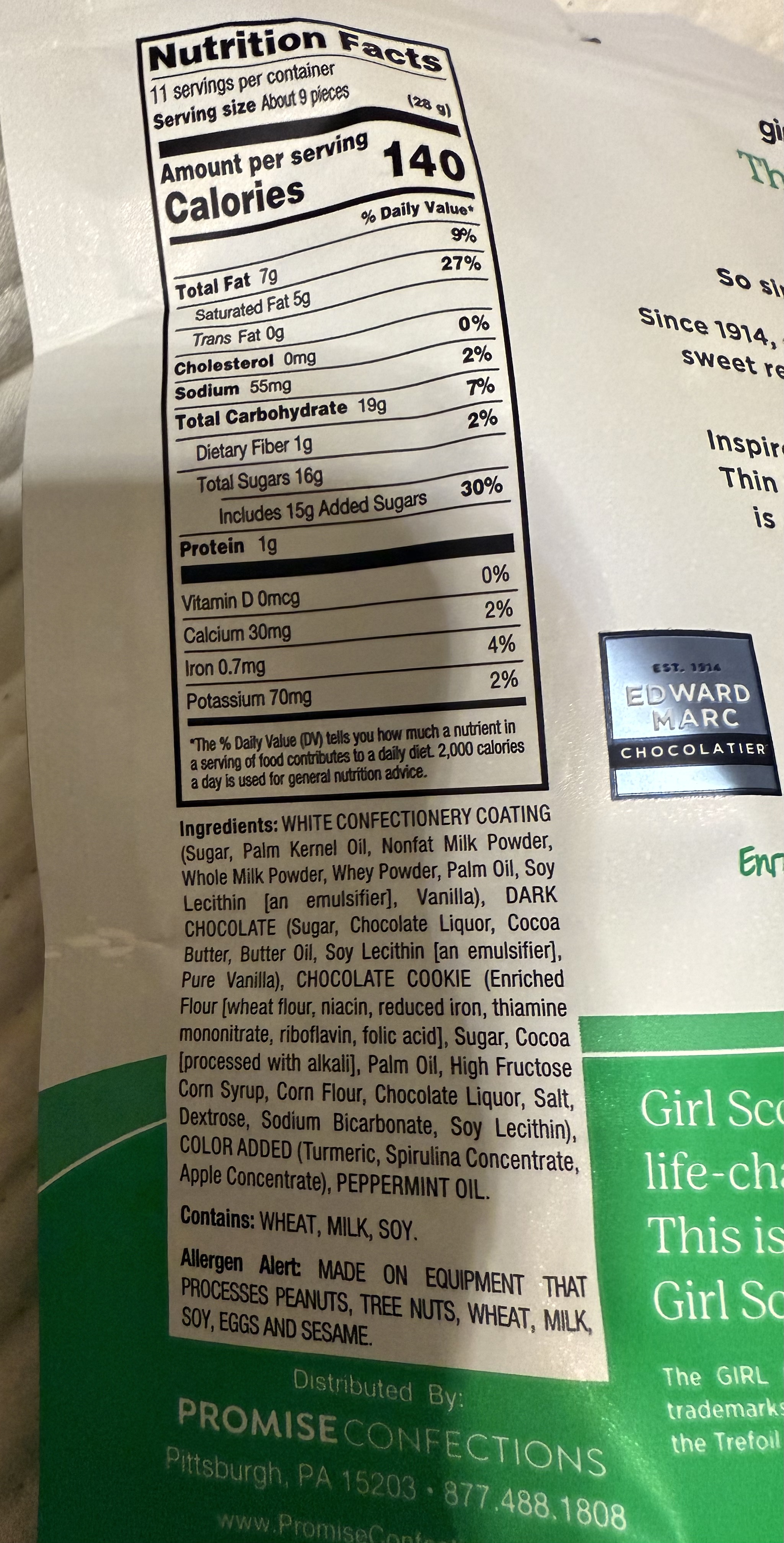 Girl Scouts Thin Mints Bites