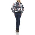 thumbnail image 3 of Women's Floral Bomber Jacket, 3 of 5