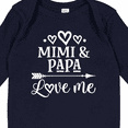 thumbnail image 4 of Inktastic Mimi and Papa Love Me for Grandchild Boys or Girls Long Sleeve Baby Bodysuit, 4 of 5