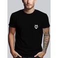 thumbnail image 1 of Camiseta informal de moda para hombre con estampado de lobo. Cuello redondo, manga corta, tejido elástico, lavable a máquina. Ideal para verano. Para adultos, hombres, mujeres, adolescentes, jóvenes., 1 of 6