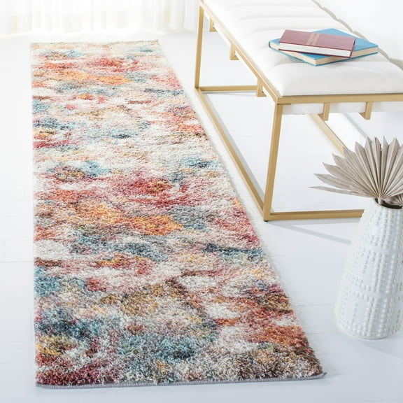 SAFAVIEH Calista Kady Floral Runner Rug, Rust/Ivory, 2'3" x 7'