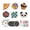 C#16061bb, variant on Food-Themed Punch Needle Coaster Set, DIY Craft Kit with Tools & Pre-Cut Fabric, Handmade Drinks Coasters for Home (H)