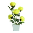 thumbnail image 2 of Travelwant Potted Artificial Flowers Fake Flowers in Pots Faux Flowers Silk Rose in Pot for Home Office Wedding Decoration Desktop Decor, 2 of 7