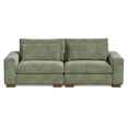 thumbnail image 4 of Isabella two seats Sectional Sofa Corduroy Velvet in Green Color, 4 of 9