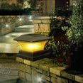 thumbnail image 4 of Iluminación Del Jardín Lámpara de pilar LED de energía solar Luz de cerca de jardín al aire libre (luz cálida negra) Lamparas, 4 of 4