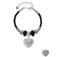thumbnail image 2 of Delight Jewelry Silvertone Nurses Rock on AB Crystal Heart Sister Celtic Knot Leather Bead Bracelet, 7"+2" Extender, 2 of 4