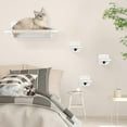 thumbnail image 3 of Cat Hammock Cat Wall Shelves with 3 Cat Wall Steps, Wall Mounted Cat Shelves and Perches with Hemp Rope Scratching, Cat Wall Furniture Climbing Shelves for Indoor Cats, Cat Bed and Stairs Set for Gift, 3 of 14
