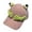 Pink, variant on Baseball Cap For Cozy Winter Hat Soft Lined With Embroidered Animal Design Adjustable Strap For Outdoor Frog Cap Hat Cute Headwear for Men Women Black One Size