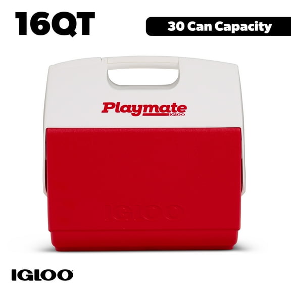 Igloo 16 QT Playmate Elite 30 Can Capacity Ice Chest Cooler, Red