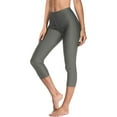 thumbnail image 1 of Womens Swim Pants Solid High Waisted Swim Capris Swimming Leggings, 1 of 7