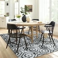 thumbnail image 3 of Haperlare Area Rug Moroccan Geometric Area Rug Soft Indoor Floor Carpet Vintage Trellis Distressed Floor Cover, 5' x 7' Gray, 3 of 7