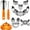 C, variant on Halloween Pumpkin Carving Kit, Stainless Steel Pumpkins Lamp DIY Tool Set, Multi-Use Pumpkin Baking Mold for Party Kitchen Home Decor