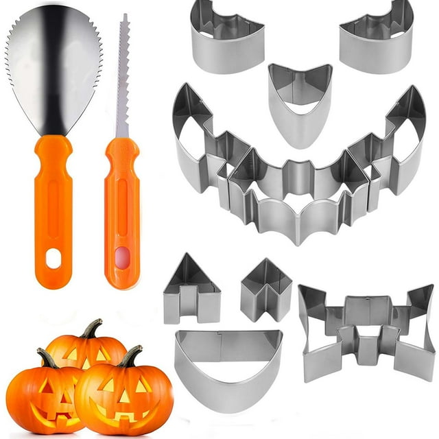 Boovnll Kitchen Gadgets, Halloween Pumpkin Carving Set Stainless Steel Mould Baking Tool Diy Pumpkin Lamp Carving Tool, Home and Kitchen, Kitchen, Kitchen Tools