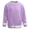 thumbnail image 2 of RKSTN Fleece Sweatshirts for Men Oversized Crewneck Pullover Hoodless Sweatshirt Top Mens Casual Solid Round Neck Loose Fits Comfy Long Sleeve Sweatshirt with Pockets Fall Winter Clothes, 2 of 7