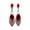 Red, variant on FENOHREFE Trendy Teardrop Crystal Earrings for Women Rhinestones Chandelier Ear Rings Ear Accessories for Weddings and Parties