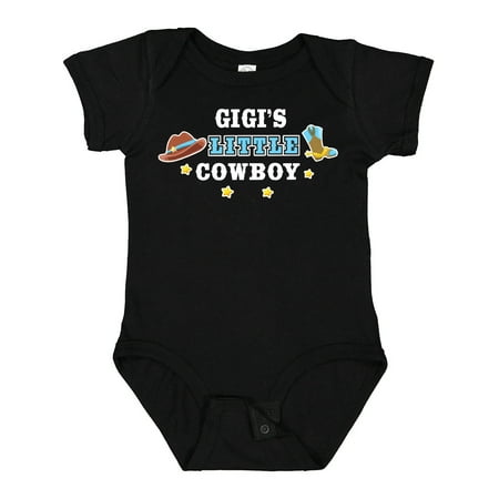 

Inktastic Gigis Little Cowboy with Cowboy Hat and Boots Gift Baby Boy Bodysuit