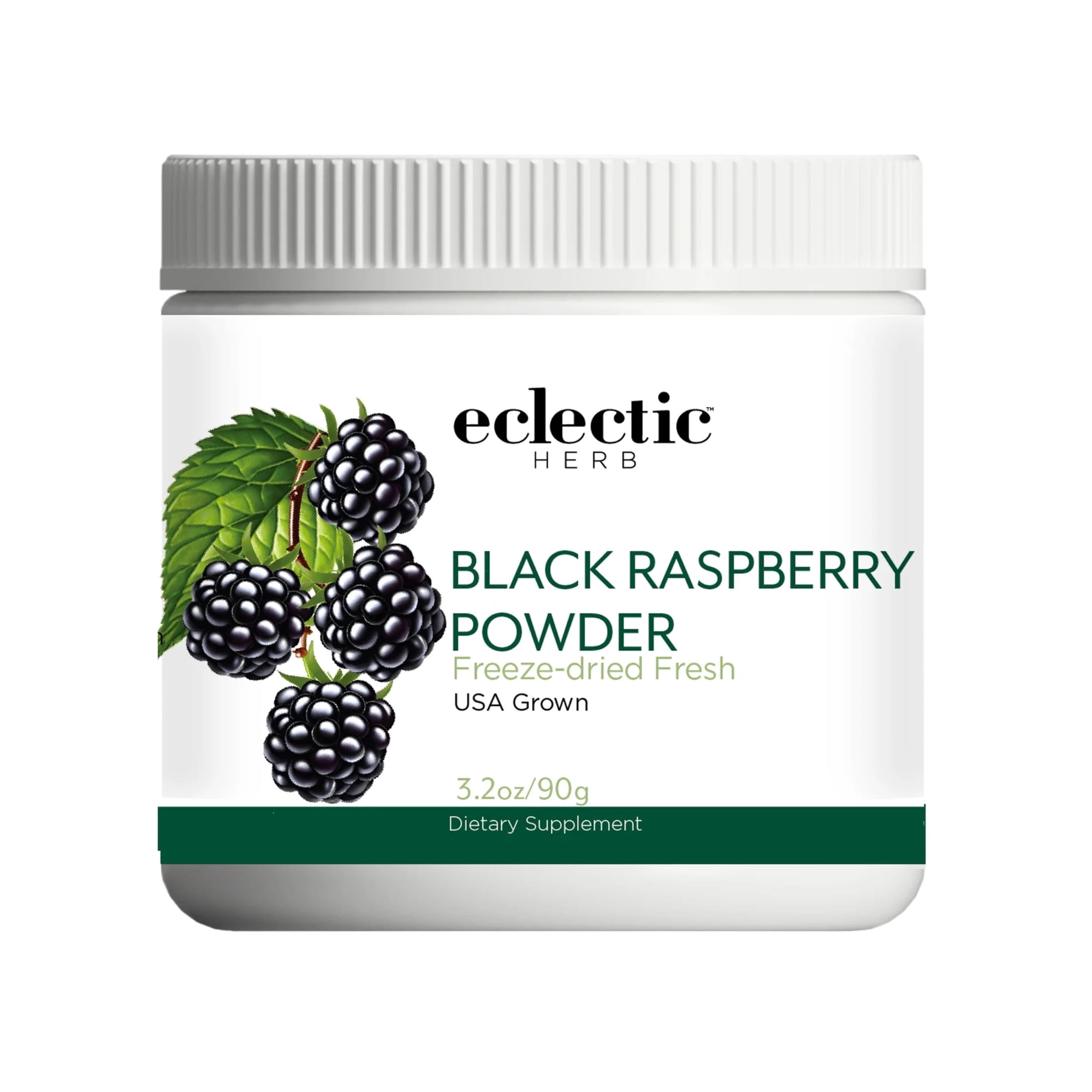 Eclectic Herb - Black Raspberry Powder Superfood Supplement | Nutritional Support, Vitamins + Minerals | Antioxidant + Immune Support | Natural, Non-GMO, Vegan, Gluten Free (3.2 oz | 90 g)