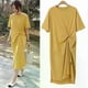 thumbnail image 2 of Summer New Casual Loose-Fit Long T-Shirt Dress Plus Size Niche Dress,Maxi Dress,M-, 2 of 5