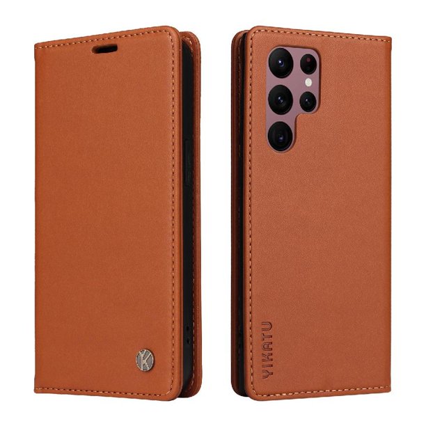 Funda para Samsung Galaxy S22 Ultra Estuche de Cuero PU Tipo Cartera con Ranuras para Tarjetas y Cierre Magnético