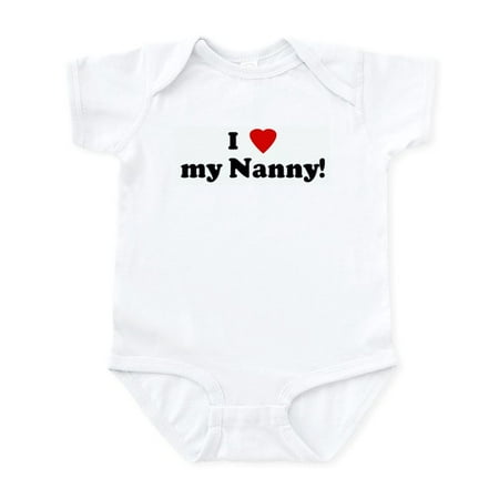 

CafePress - I Love My Nanny! Infant Bodysuit - Baby Light Bodysuit Size Newborn - 24 Months