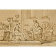 thumbnail image 2 of Jean-François-Pierre Peyron 14x11 Gold Ornate Wood Frame and Double Matted Museum Art Print Titled - Innocence Offering Flowers and Crown on Friendship, 2 of 4