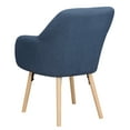 thumbnail image 6 of Convenience Concepts Take a Seat Charlotte Wingback Upholstered Accent Armchair, Denim Blue Fabric, 6 of 10