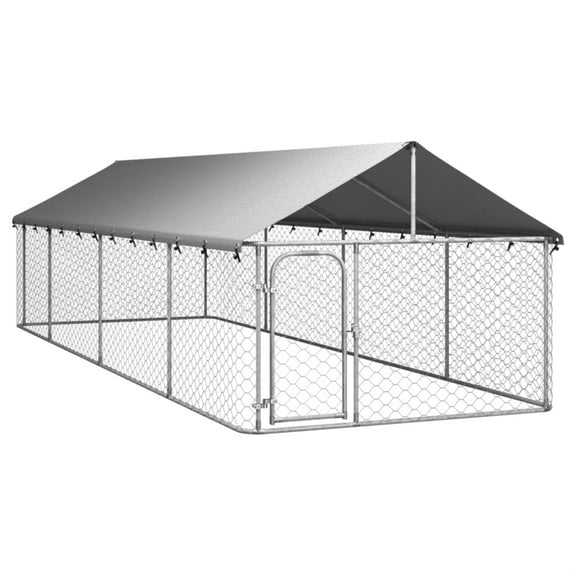 Casafoyer Outdoor Dog Kennel with Roof 236.2"x78.7"x59.1"