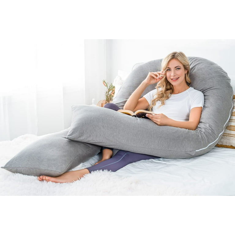 Pregnancy Pillow, Cooling Silky Pregnancy Pillows for Sleeping, 65 Full  Body Maternity Pillow for Tall Pregnant Woman with Cooling Silk Jersey  Cover
