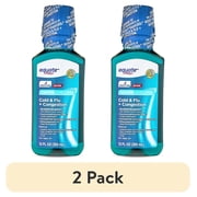 (2 pack) Equate Vapor Chilling Nighttime Severe Cold and Flu + Congestion Liquid, 12 oz