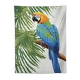 thumbnail image 5 of COMIO Parrot Tapestry, Big Parrot Sitting on Coconut Tree Talkative Character of Exotic Design, Fabric Wall Hanging Decor for Bedroom Living Room Dorm, 30x40 Inch, White Brown Green, 5 of 7