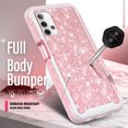 thumbnail image 5 of Nagebee Case for Samsung Galaxy A32 5G with [Built-in Screen Protector], Full-Body Shockproof Protective Bumper Cover, Support Wireless Charging, Impact Resist Durable Case (Pink Glitter), 5 of 6