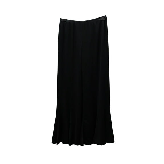 Pre-Owned Valentino Garavani Lounge Wide Leg Pants in Black Satin