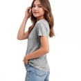 thumbnail image 4 of Vmvidoty Children Sequined Blouses Dressy Tops Fashion Crew Neck Summer Outfits for Birthday Party Silver 120, 4 of 8