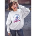 thumbnail image 2 of Peace Sign With Usa Flag Design Sweatshirt Women -Image by Shutterstock, Female 3X-Large, 2 of 4