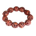 thumbnail image 2 of Pulsera de bambú Zulema Buda Budista tibetano 11 de oración 18mm flor grabado, 2 of 6