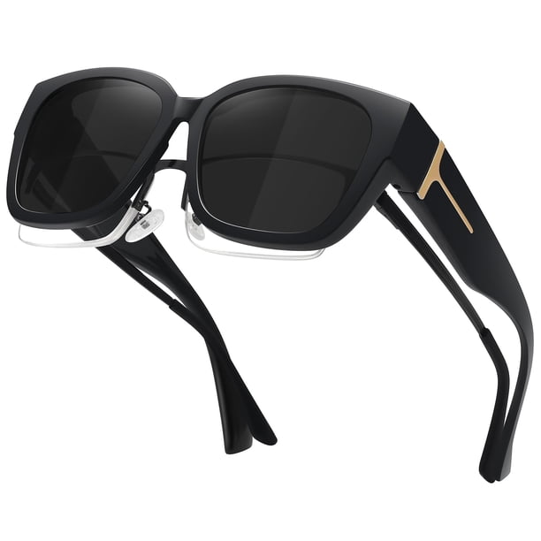 Gafas de sol Fit Over Glasses MEETSUN, grandes, cuadradas, polarizadas