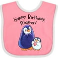 thumbnail image 3 of Inktastic Happy Birthday, Mama Cute Penguins Boys or Girls Baby Bib, 3 of 4