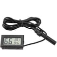thumbnail image 1 of Mini termómetro higrómetro, medidor de humedad digital LCD incorporado, monitor con sonda externa para incubadoras, criadoras, tanques de reptiles, acuarios, T, 1 of 5