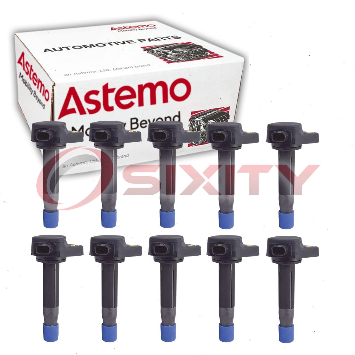 10 pc Hitachi IGC0056 Ignition Coils for 30520-R70-A01 30520-R70-S01 C1624 E1103 Spark Plug Wire Boot Fits select: 2008-2017 HONDA ODYSSEY EXL, 2008-2012 HONDA ACCORD EXL