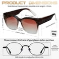 thumbnail image 5 of KANASTAL Large Fit over Glasses Sunglasses for Women Polarized UV400 Protection, Trendy Square Shades for Driving Riding Graidient Brown, 5 of 7