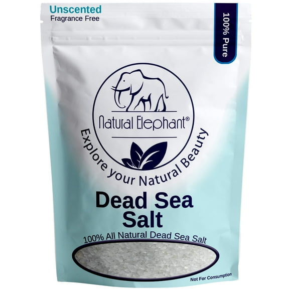 Sal de baño natural para elefantes del Mar Muerto, 2,27 kg, 100% natural