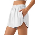 thumbnail image 3 of Sentmoon Shorts Athlétiques pour Femmes Taille Haute Shorts d'Entraînement Femmes Respirants Couleur Unie Coupe Régulière Shorts de Randonnée Femmes avec Poches Mode pour Adolescentes Été et Voyage P-3TG, 3 of 9