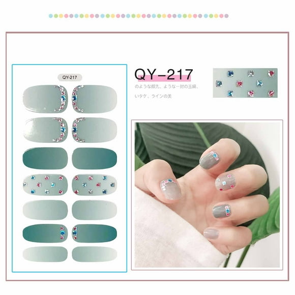 Etiqueta engomada del clavo de la mariposa Etiqueta engomada completa del clavo de la película del esmalte de uñas del gradiente 3D Wmkox8yii hjk627